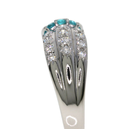 TASAKI Paraiba tourmaline Diamond Ring Platinum PT900 Ladies [Used]