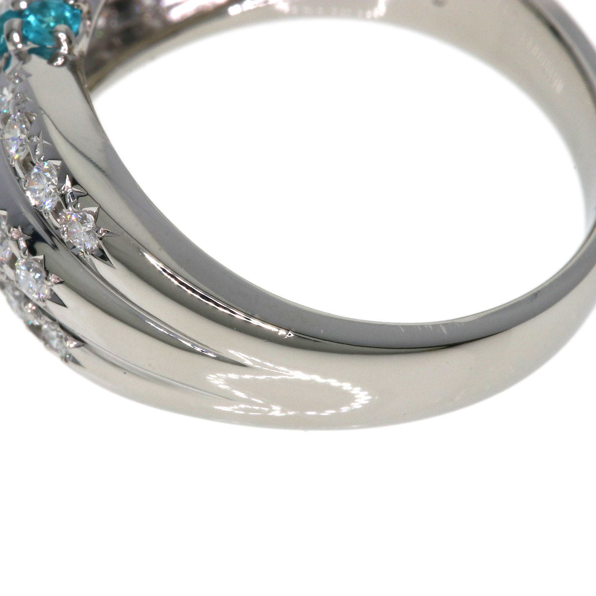 TASAKI Paraiba tourmaline Diamond Ring Platinum PT900 Ladies [Used]