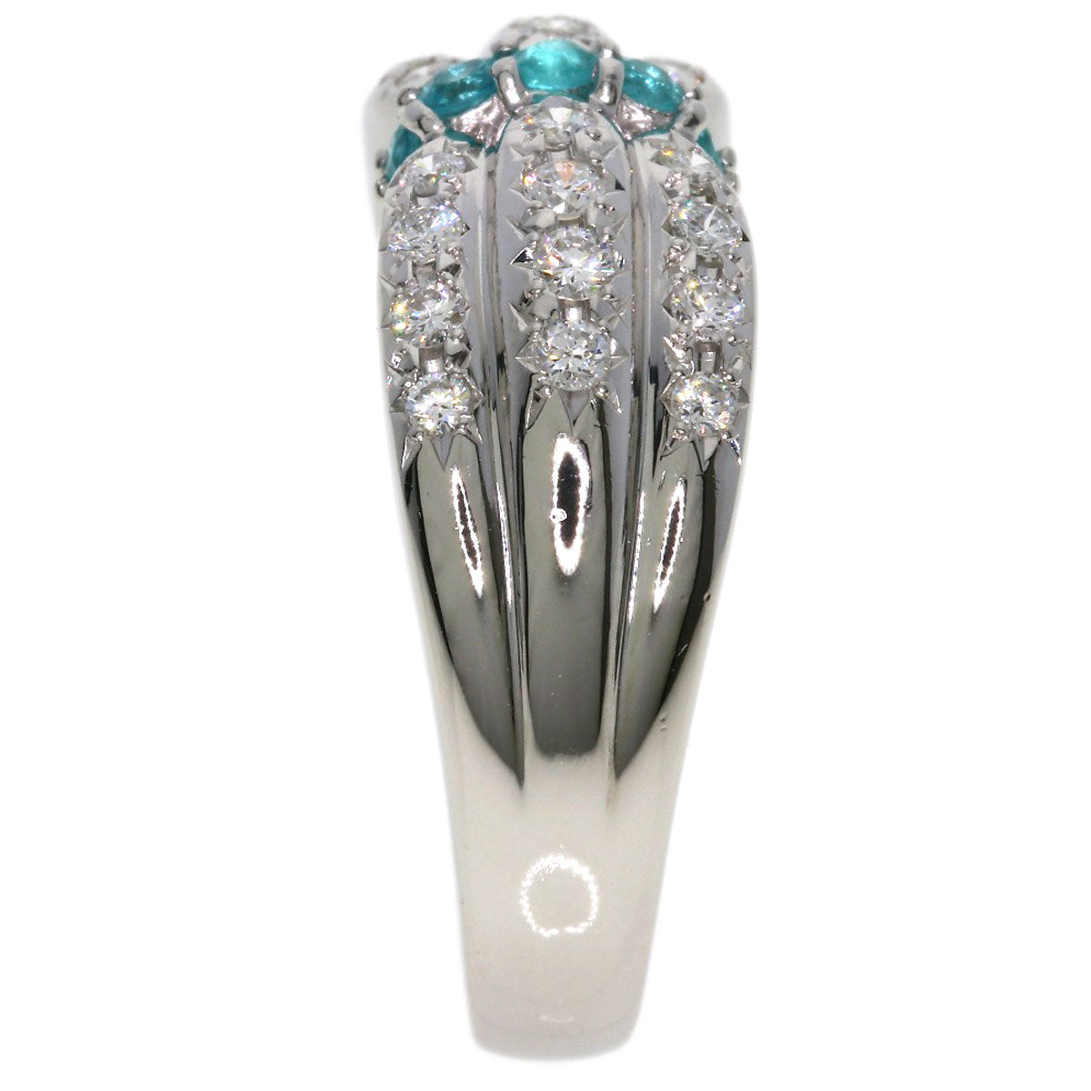 TASAKI Paraiba tourmaline Diamond Ring Platinum PT900 Ladies [Used]