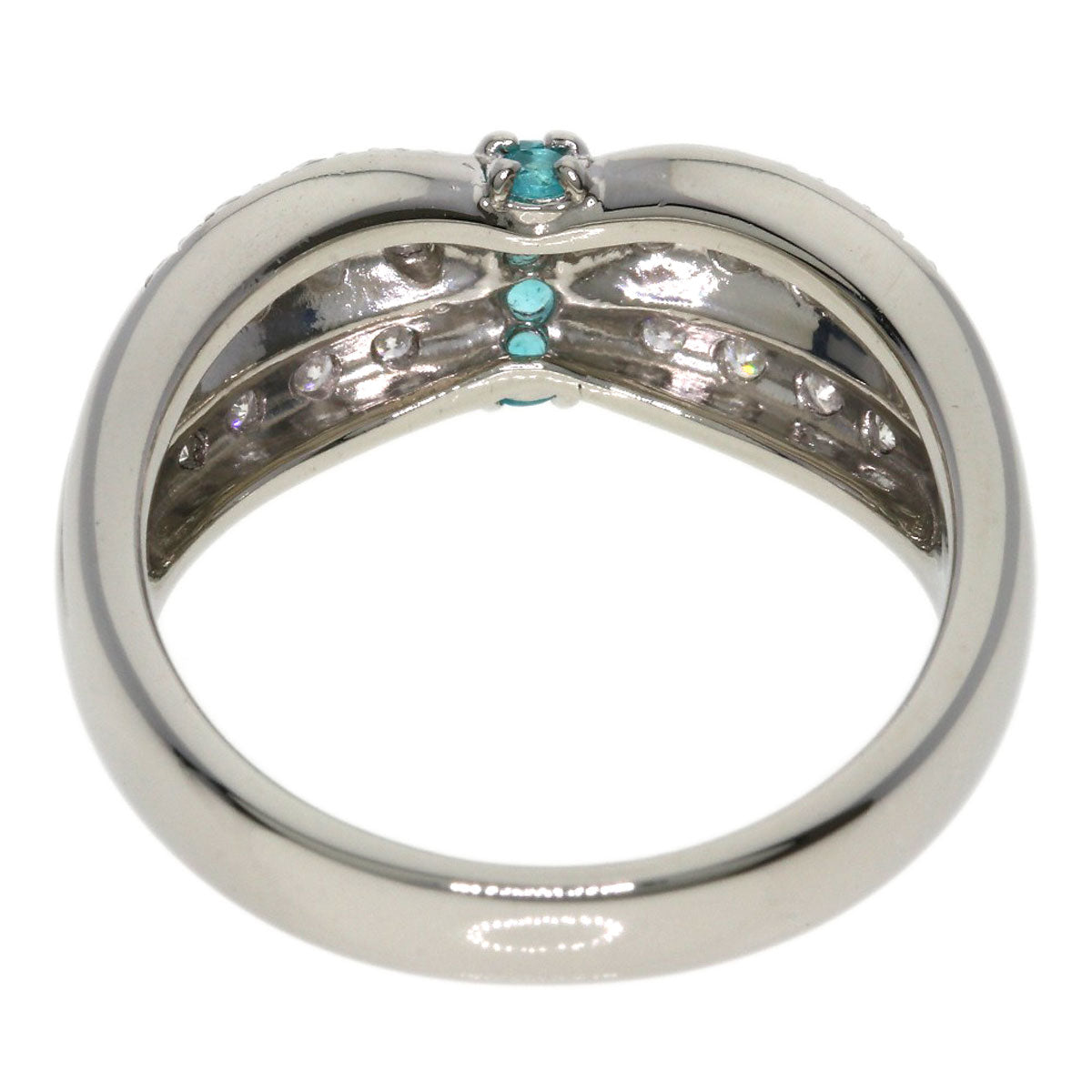 TASAKI Paraiba tourmaline Diamond Ring Platinum PT900 Ladies [Used]