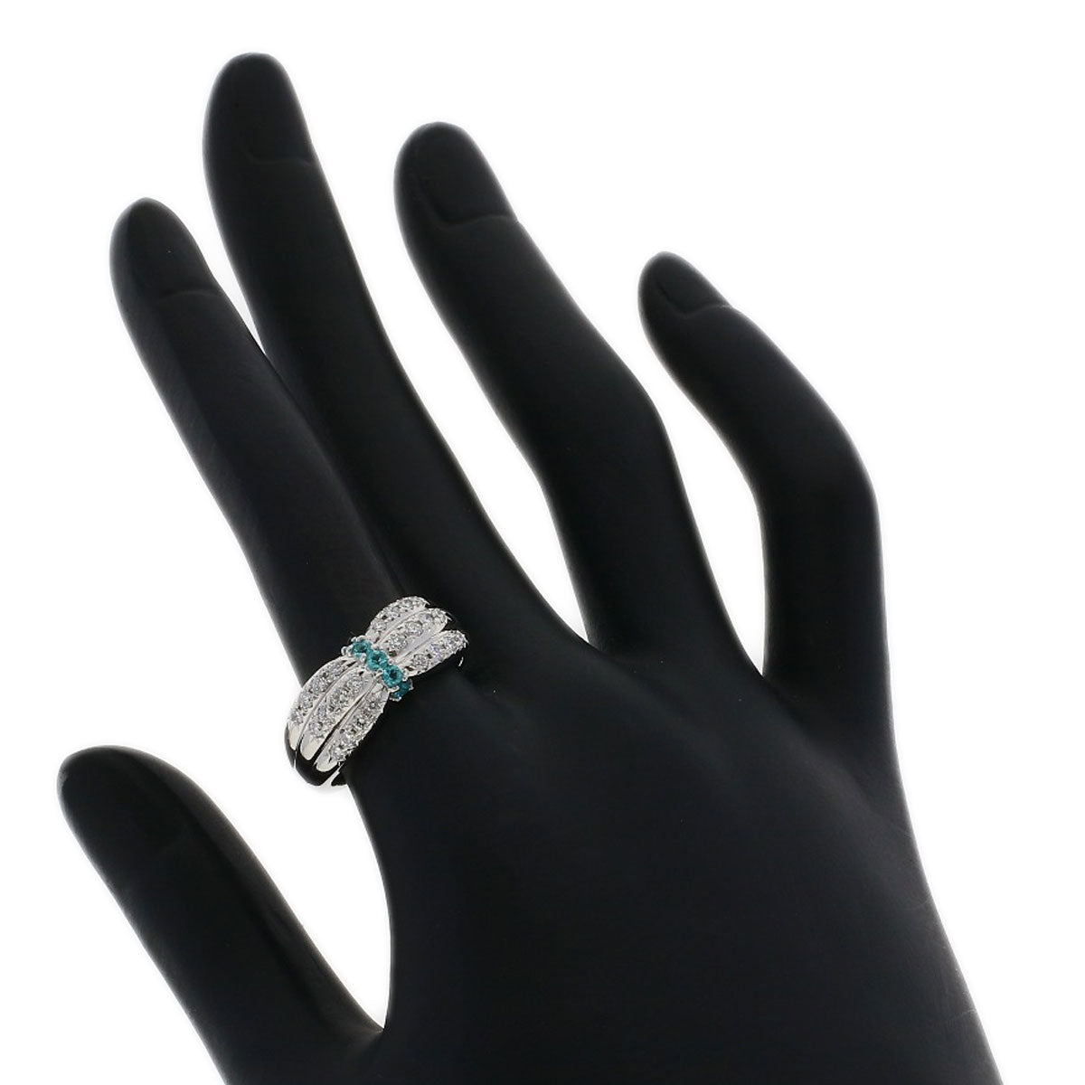 TASAKI Paraiba tourmaline Diamond Ring Platinum PT900 Ladies [Used]