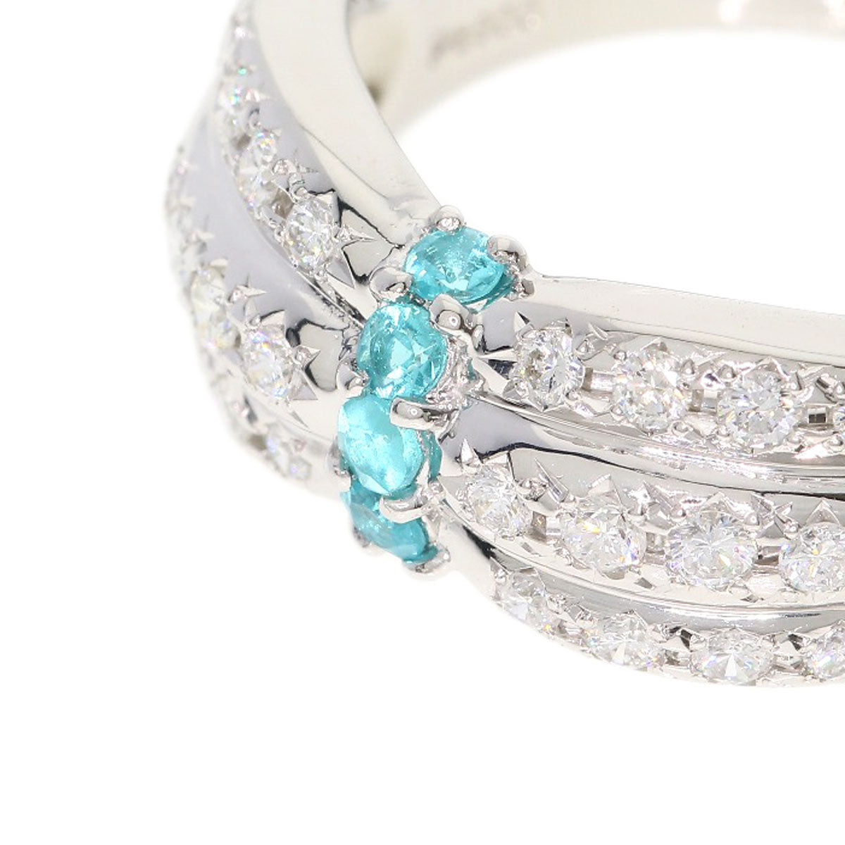TASAKI Paraiba tourmaline Diamond Ring Platinum PT900 Ladies [Used]
