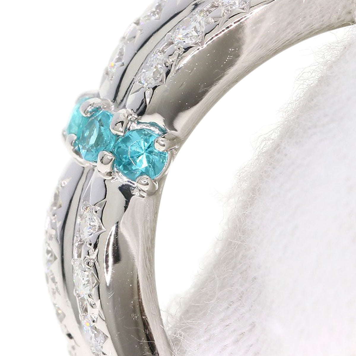 TASAKI Paraiba tourmaline Diamond Ring Platinum PT900 Ladies [Used]