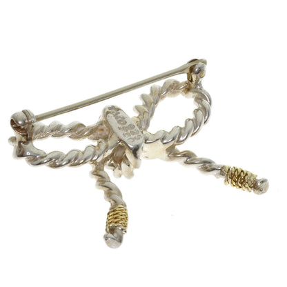 TIFFANY&Co. Twist ribbon Brooch Silver 18K Yellow GoldLadies [Used]