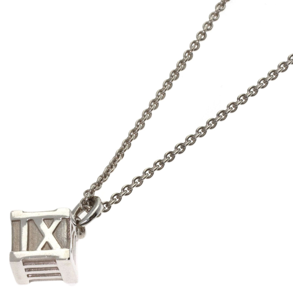 TIFFANY&Co. Atlas cube Necklace Silver Ladies [Used]