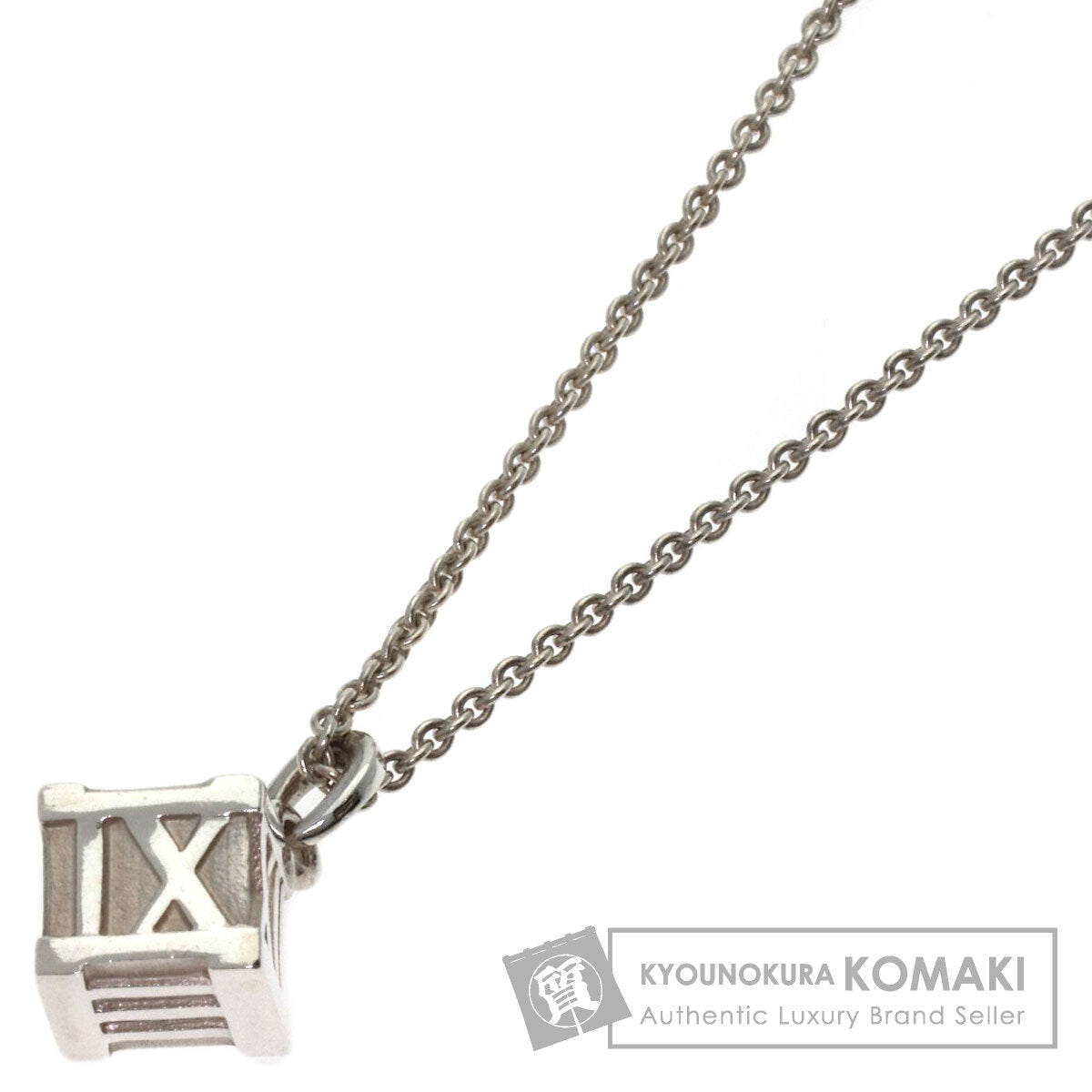TIFFANY&Co. Atlas cube Necklace Silver Ladies [Used]