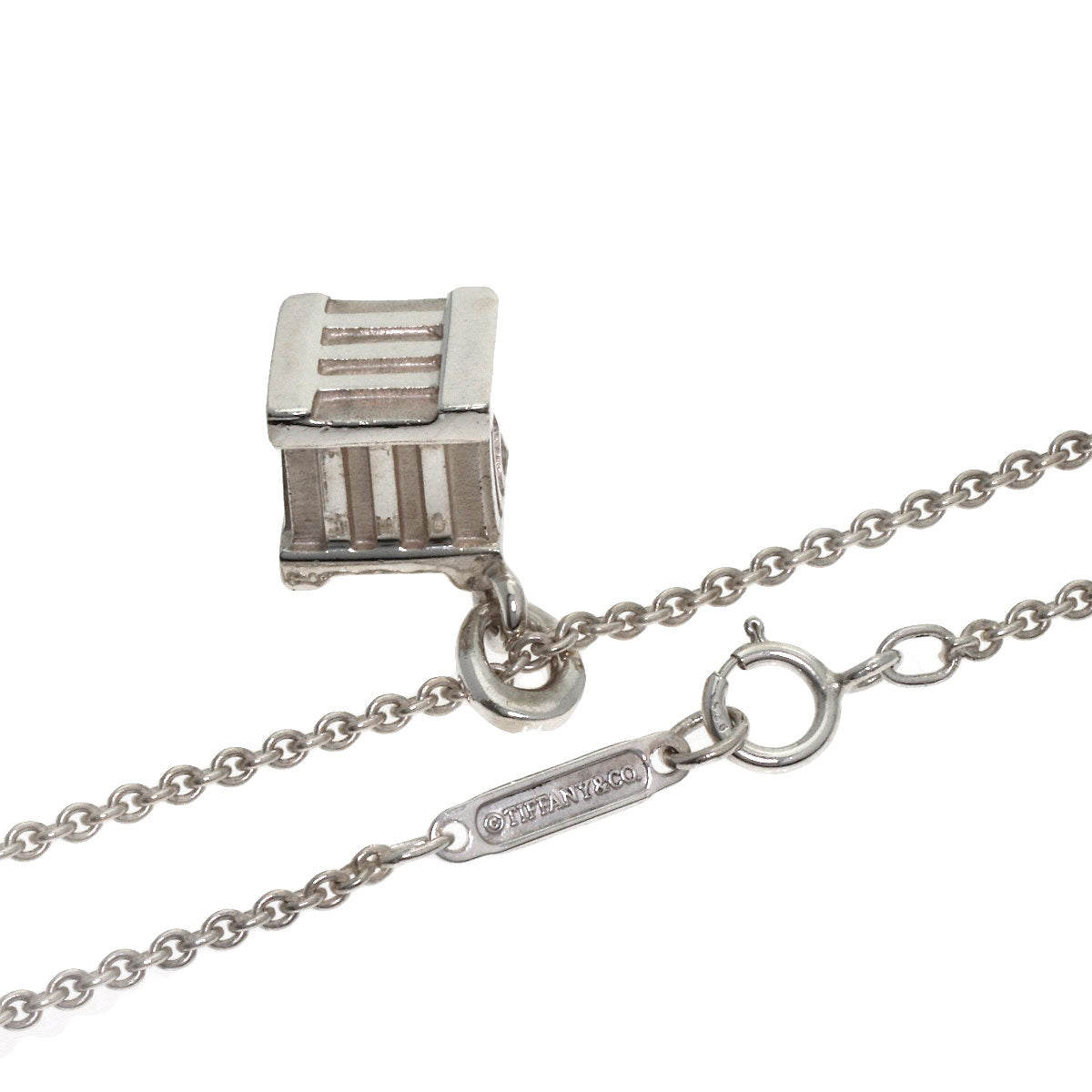 TIFFANY&Co. Atlas cube Necklace Silver Ladies [Used]