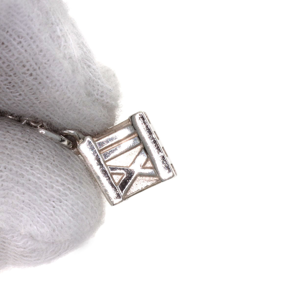 TIFFANY&Co. Atlas cube Necklace Silver Ladies [Used]