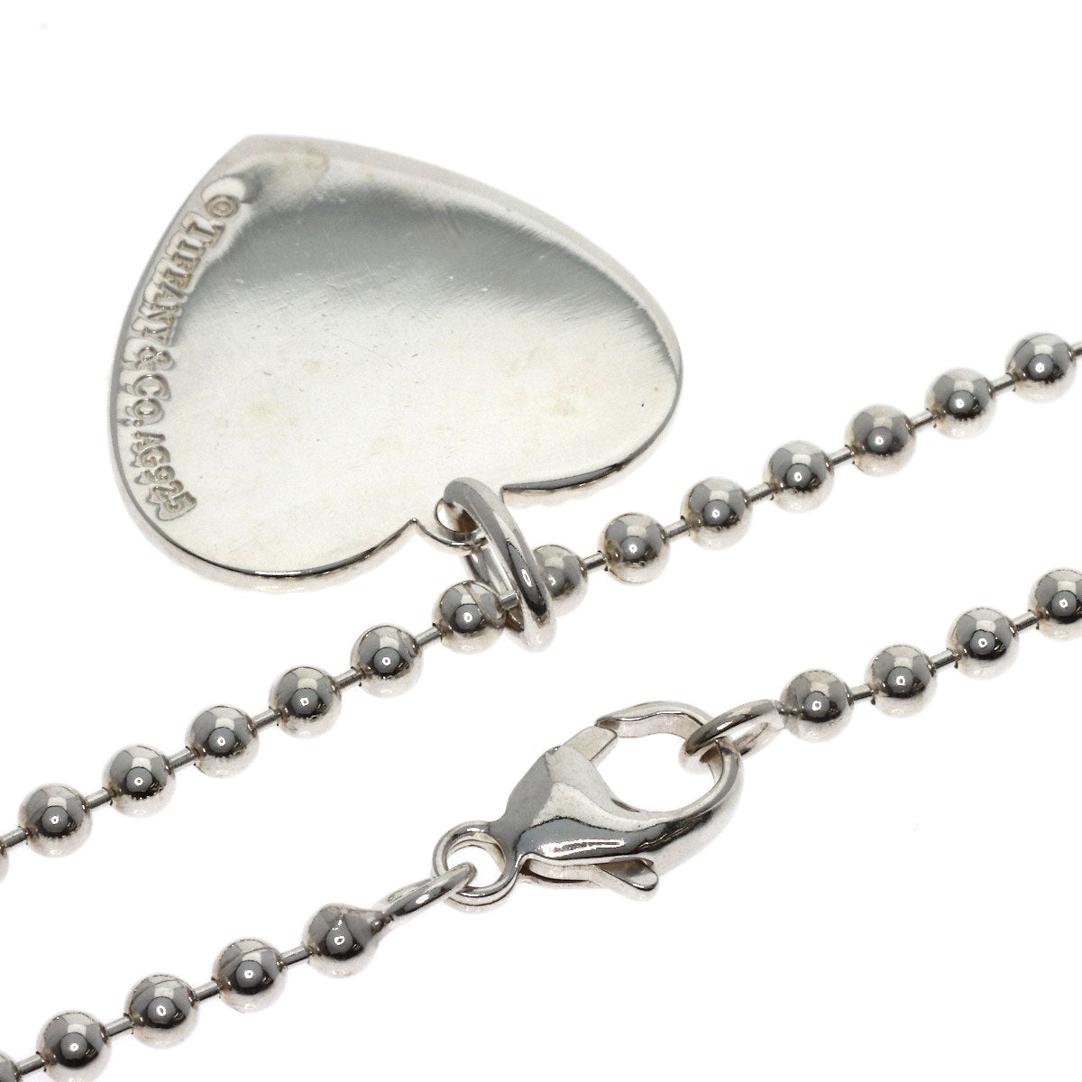 TIFFANY&Co. Heart Love Necklace Silver Ladies [Used]