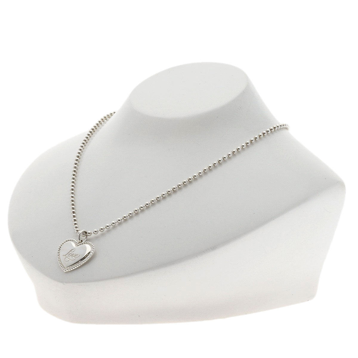 TIFFANY&Co. Heart Love Necklace Silver Ladies [Used]