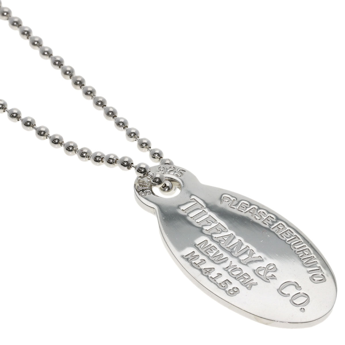 TIFFANY&Co. Return to Oval Tag Long Necklace Silver Ladies [Used]
