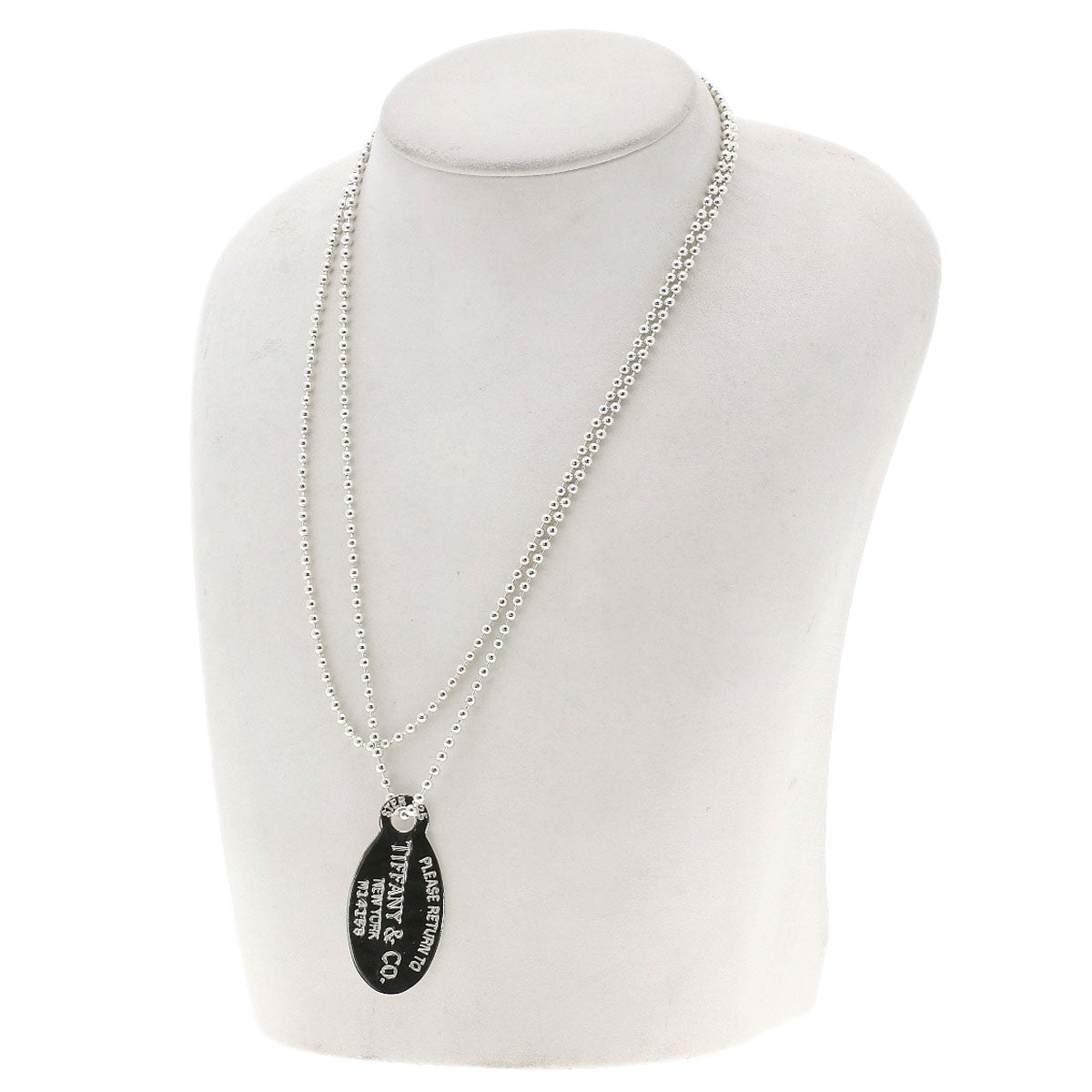 TIFFANY&Co. Return to Oval Tag Long Necklace Silver Ladies [Used]