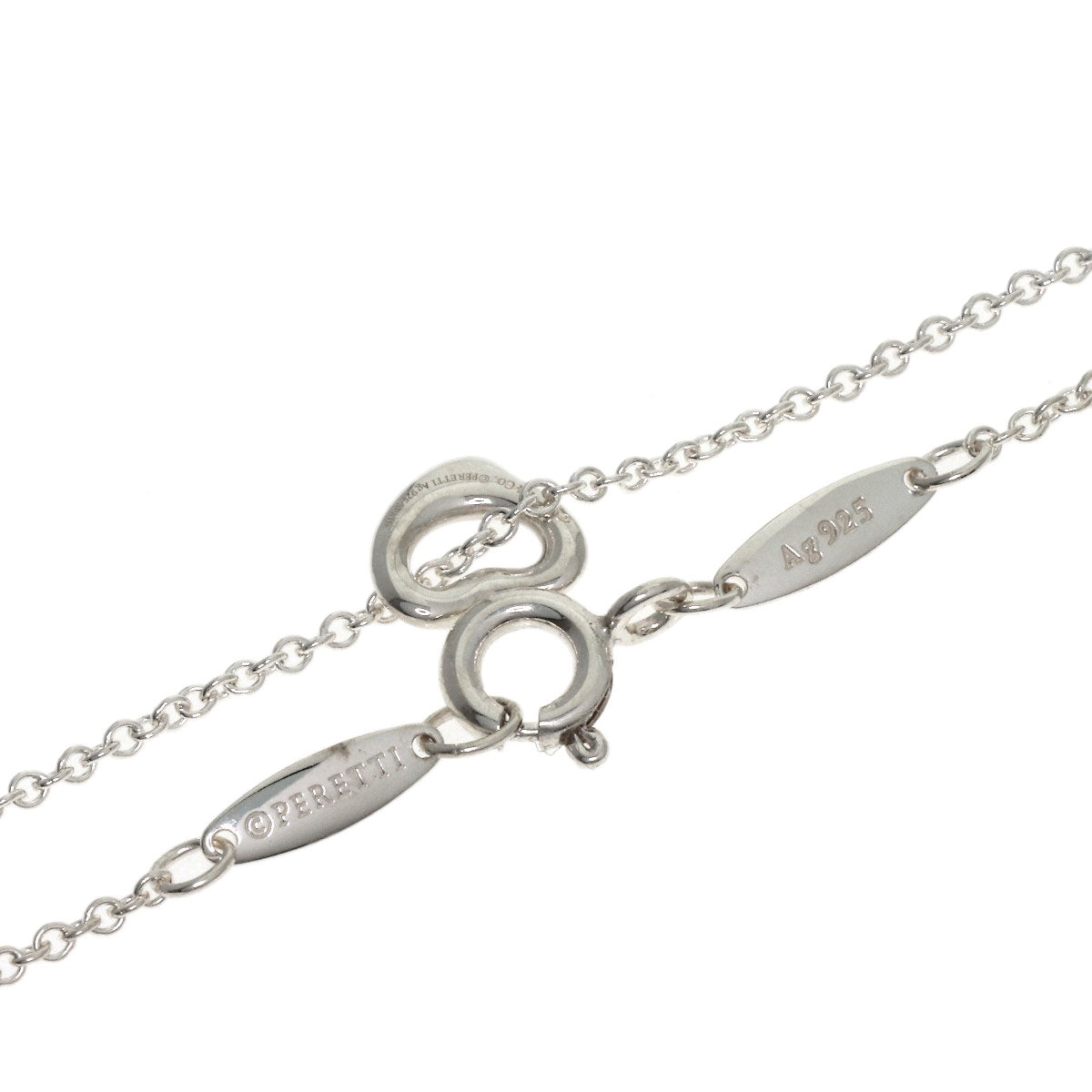 TIFFANY&Co. Open Heart Mini Necklace Silver Ladies [Used]