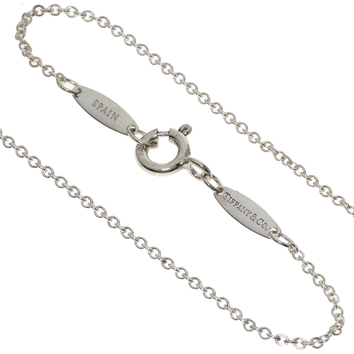 TIFFANY&Co. Open Heart Mini Necklace Silver Ladies [Used]