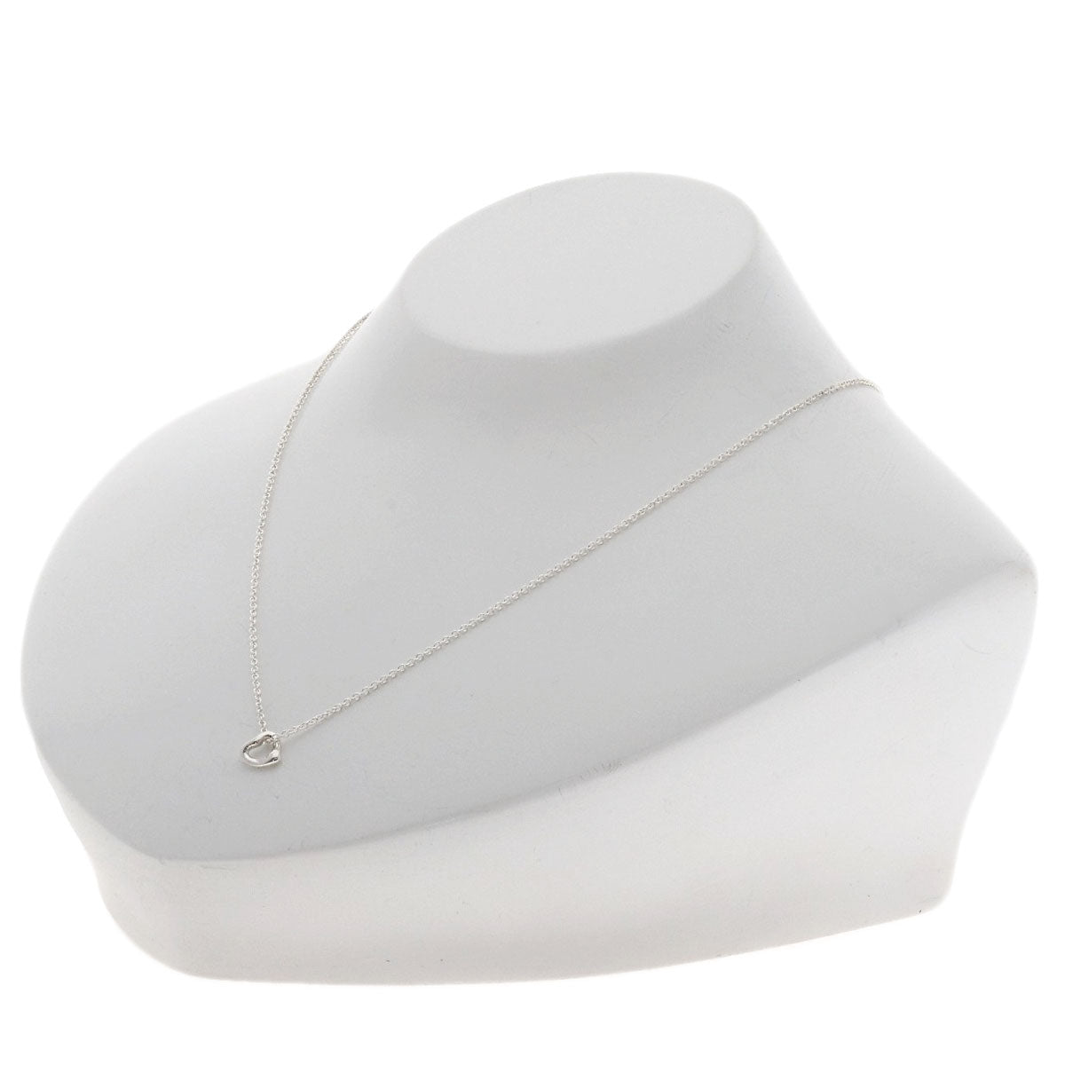TIFFANY&Co. Open Heart Mini Necklace Silver Ladies [Used]