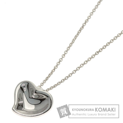 TIFFANY&Co. Curved heart Necklace Silver Ladies [Used]
