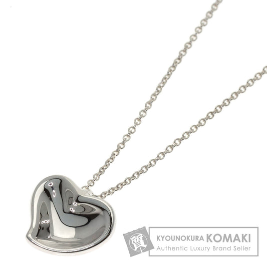 TIFFANY&Co. Curved heart Necklace Silver Ladies [Used]