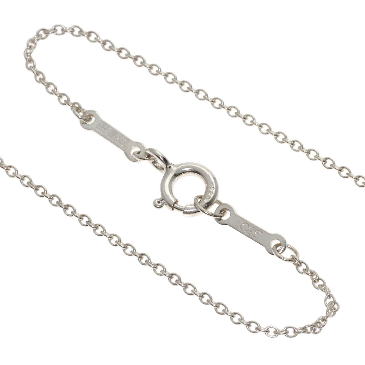 TIFFANY&Co. Curved heart Necklace Silver Ladies [Used]