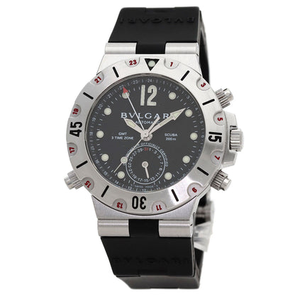 BVLGARI Diagono Scuba Watches SD38S Stainless Steel/Rubber mens