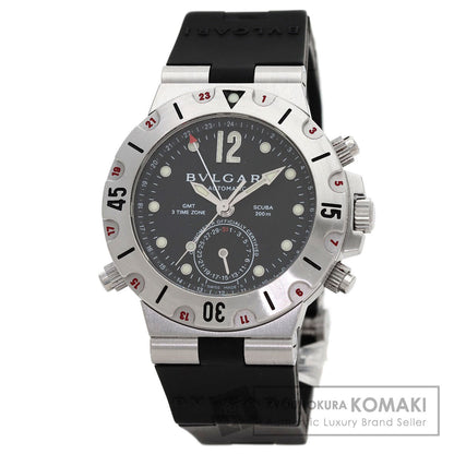 BVLGARI Diagono Scuba Watches SD38S Stainless Steel/Rubber mens