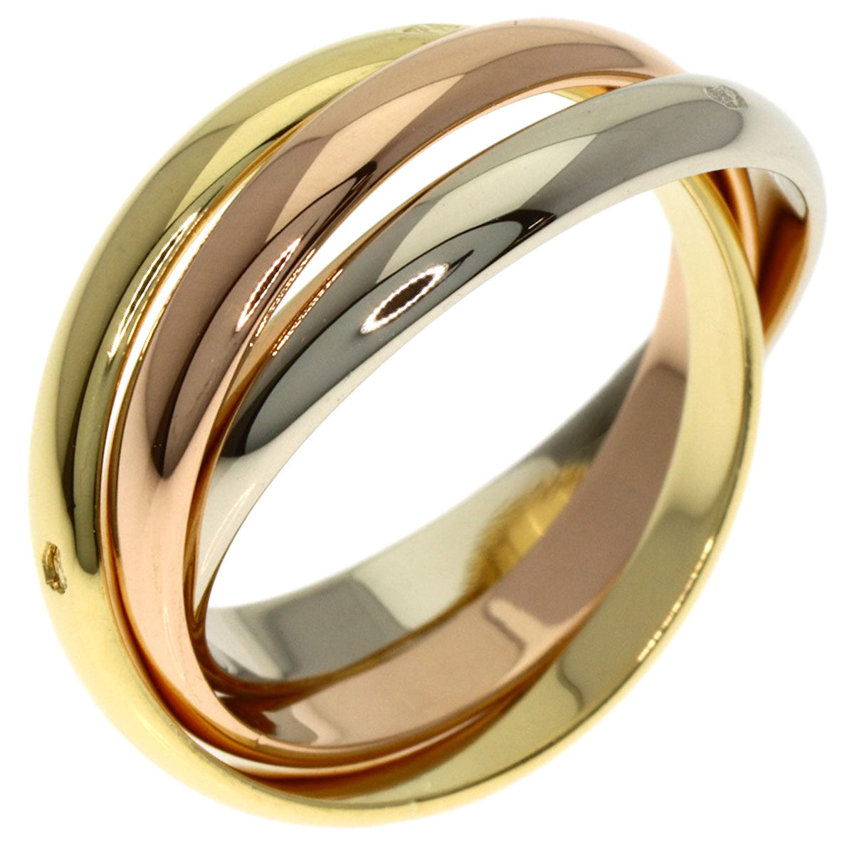 CARTIER Trinity SM #48 Ring K18 Yellow Gold 18K Pink GoldLadies [Used]