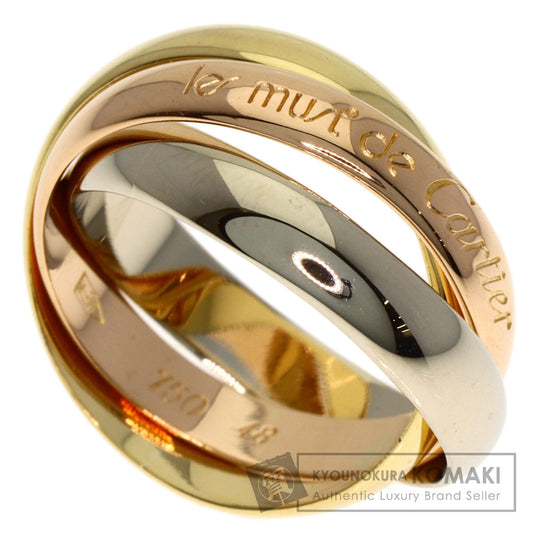 CARTIER Trinity #48 Ring K18 Yellow Gold 18K Pink GoldLadies [Used]