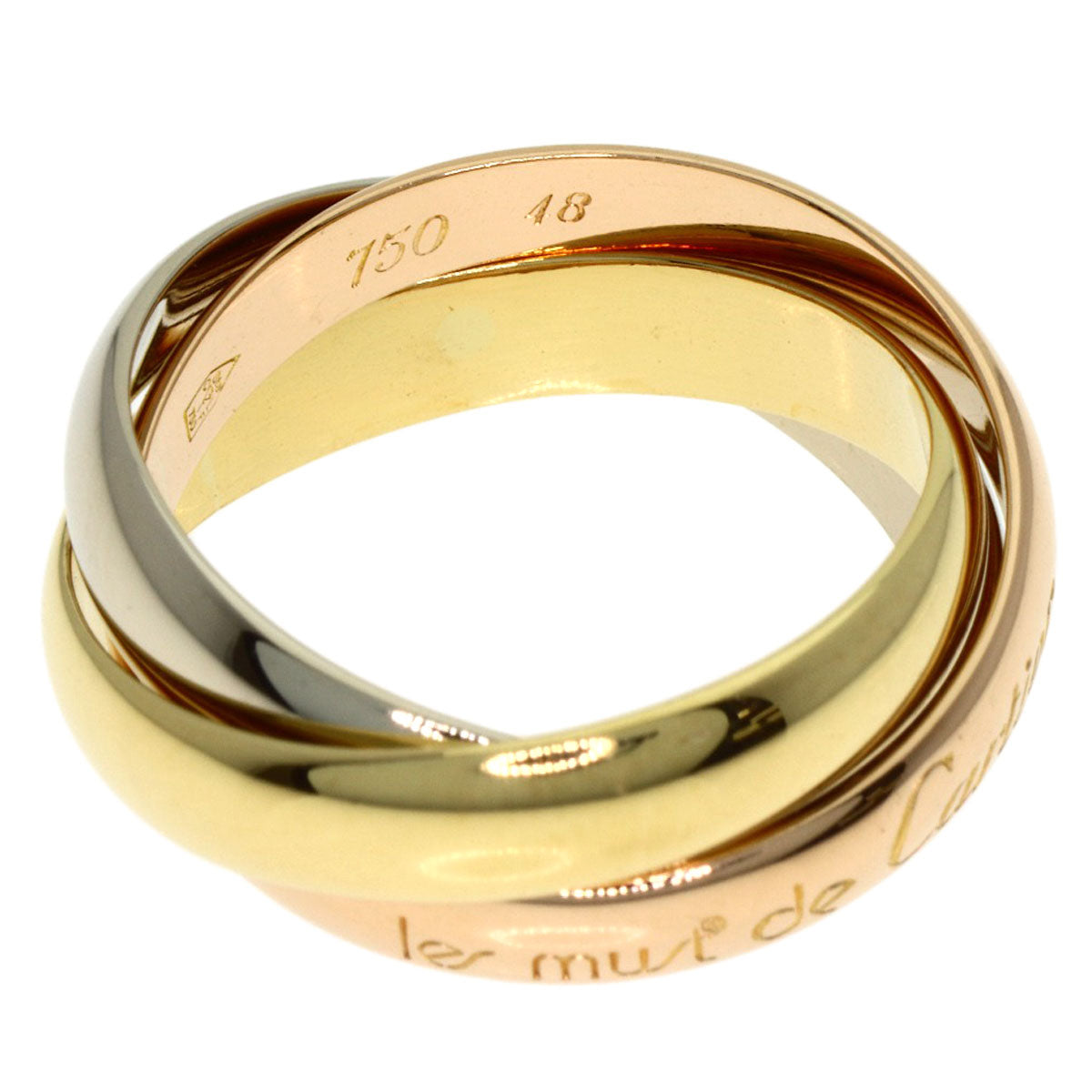 CARTIER Trinity #48 Ring K18 Yellow Gold 18K Pink GoldLadies [Used]