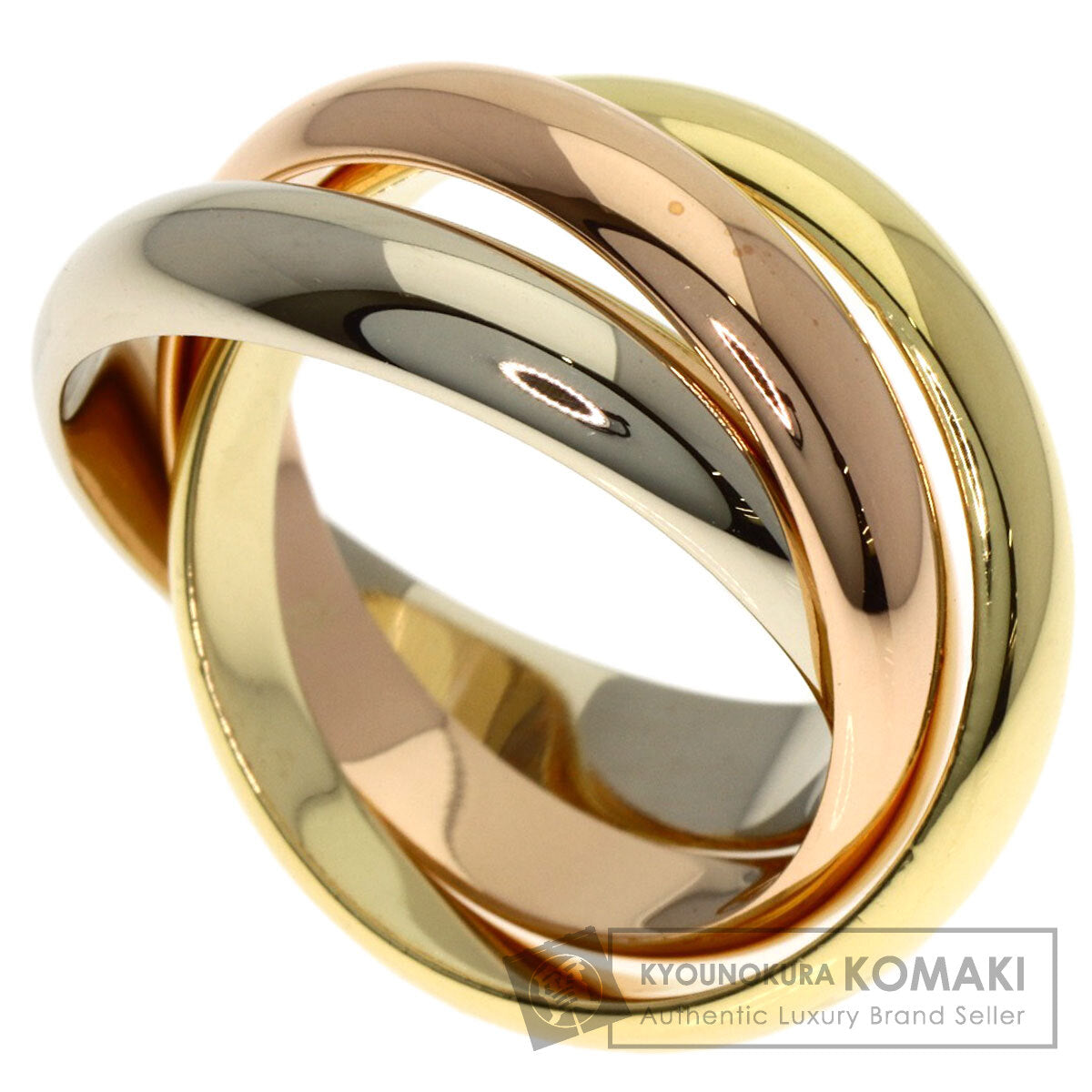 CARTIER Trinity #50 Ring K18 Yellow Gold 18K Pink GoldLadies [Used]