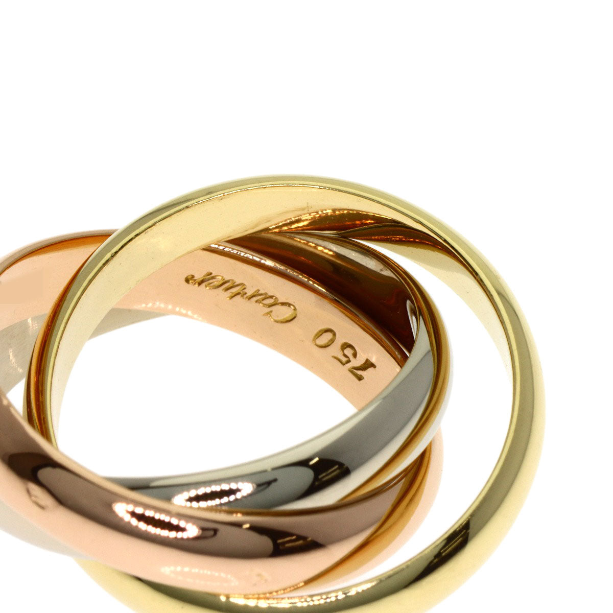 CARTIER Trinity #50 Ring K18 Yellow Gold 18K Pink GoldLadies [Used]