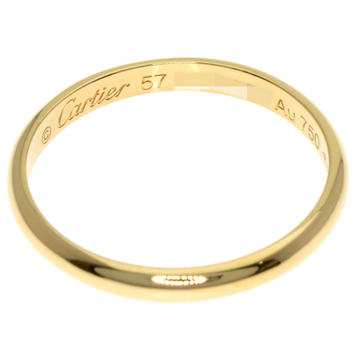 CARTIER 1895 Wedding #57 Ring K18 Yellow Gold Ladies [Used]