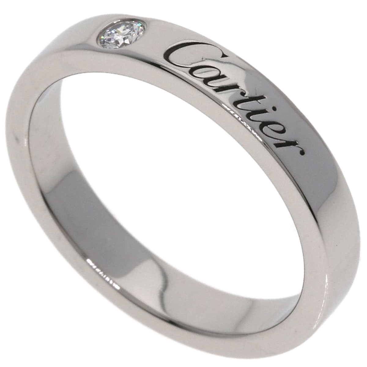 CARTIER Cartier C de Cartier 1P Diamond #46 Ring Platinum PT950 Ladies [Used]