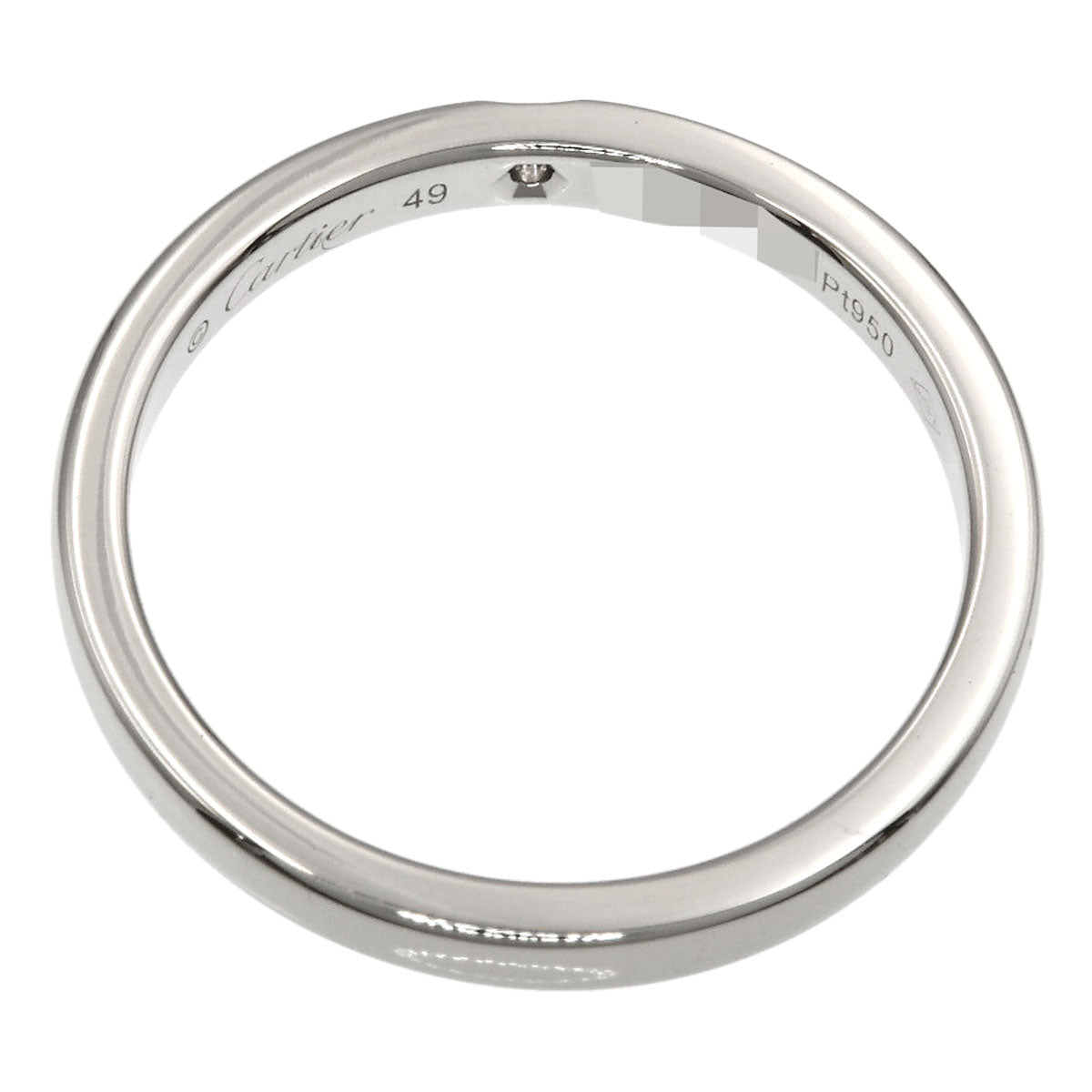 CARTIER Classic 1P Diamond #49 Ring Platinum PT950 Ladies [Used]