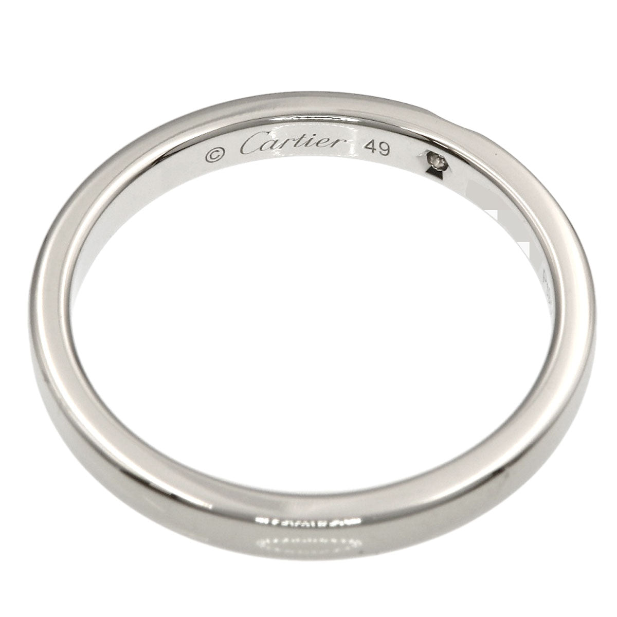 CARTIER Classic 1P Diamond #49 Ring Platinum PT950 Ladies [Used]