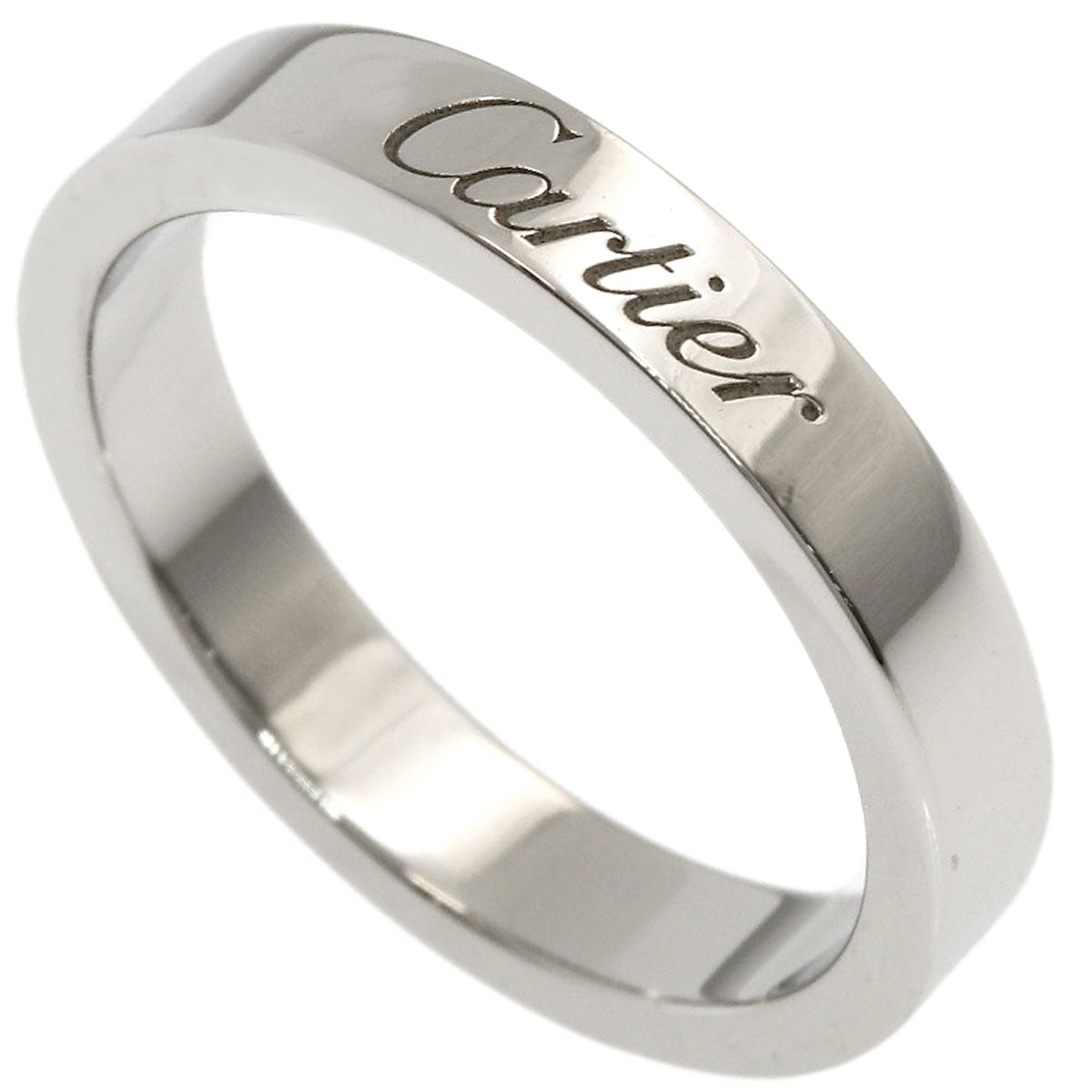 CARTIER Flatband #46 Ring Platinum PT950 Ladies [Used]