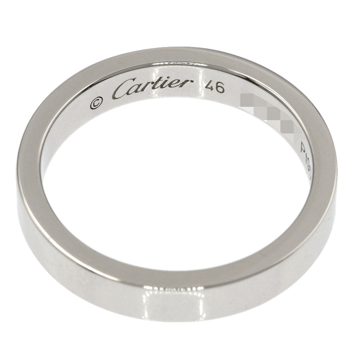 CARTIER Flatband #46 Ring Platinum PT950 Ladies [Used]