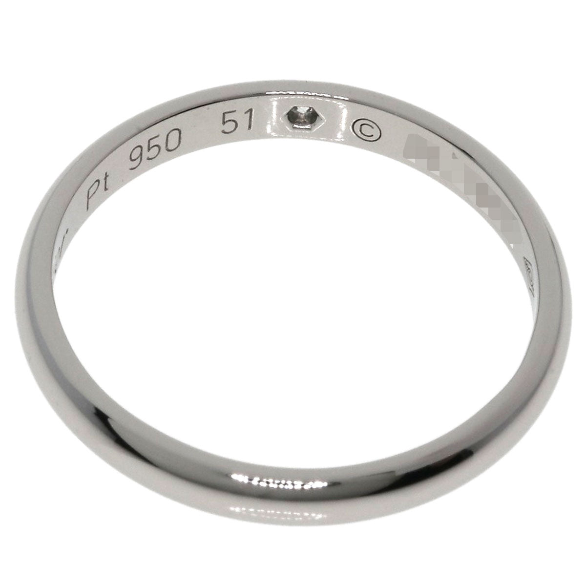 CARTIER Wedding 1P Diamond #51 Ring Platinum PT950 Ladies [Used]