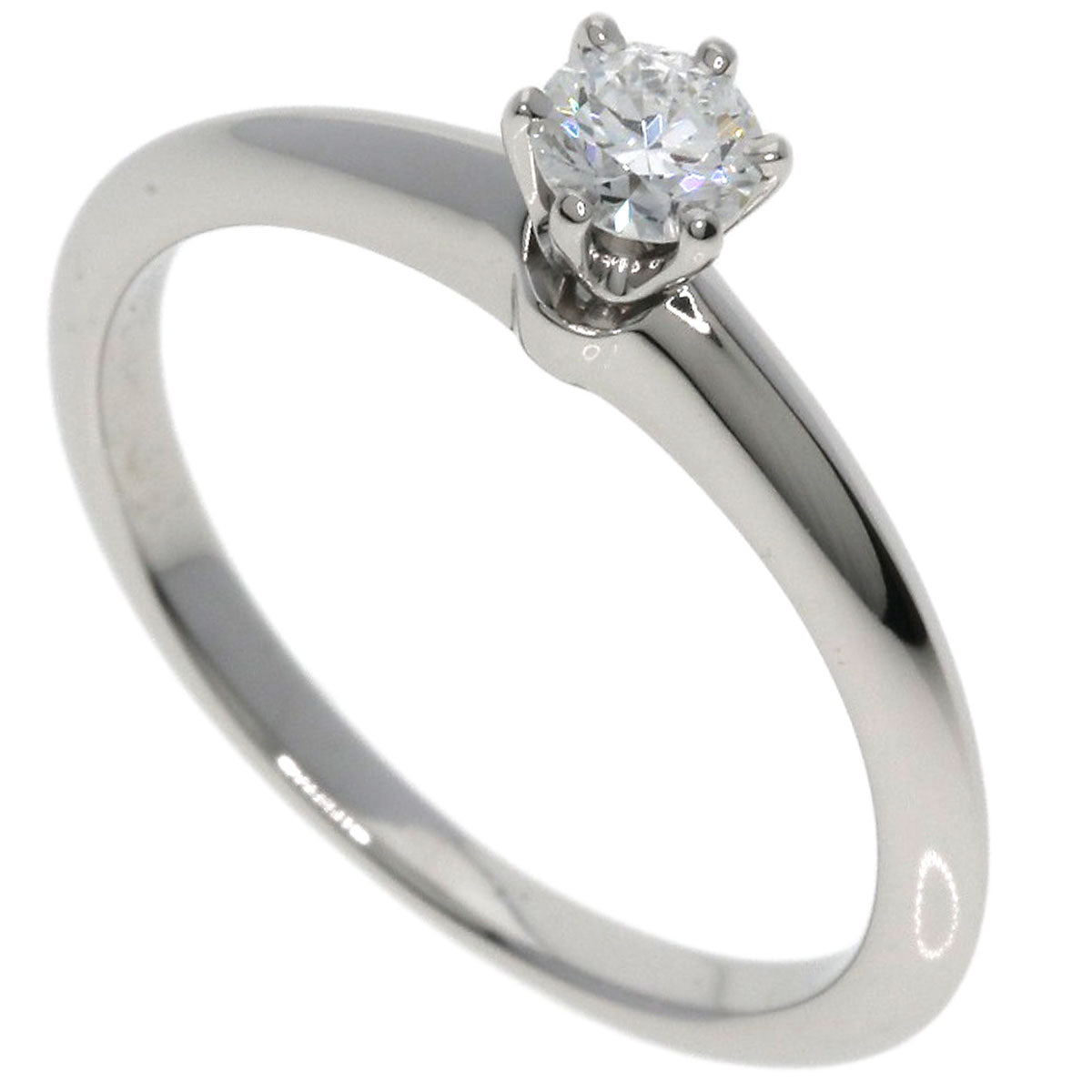 TIFFANY&Co. Solitaire Diamond Ring Platinum PT950 Ladies [Used]
