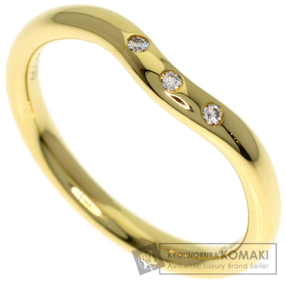 TIFFANY&Co. Curved band Diamond Ring K18 Yellow Gold Ladies [Used]