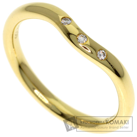 TIFFANY&Co. Curved band Diamond Ring K18 Yellow Gold Ladies [Used]