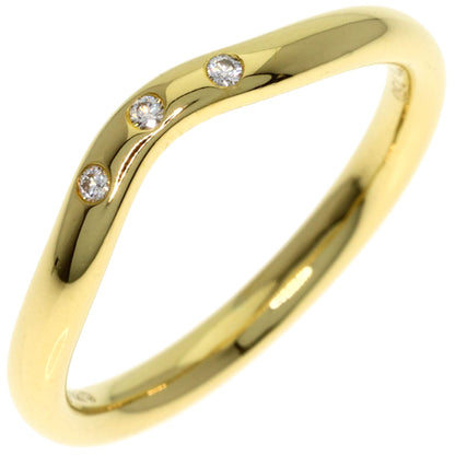 TIFFANY&Co. Curved band Diamond Ring K18 Yellow Gold Ladies [Used]