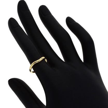 TIFFANY&Co. Curved band Diamond Ring K18 Yellow Gold Ladies [Used]
