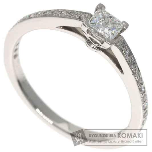 TIFFANY&Co. Square Solitaire Diamond Ring Platinum PT950 Ladies [Used]