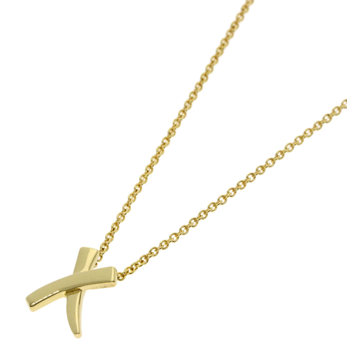 TIFFANY&Co. kiss Necklace K18 Yellow Gold Ladies [Used]