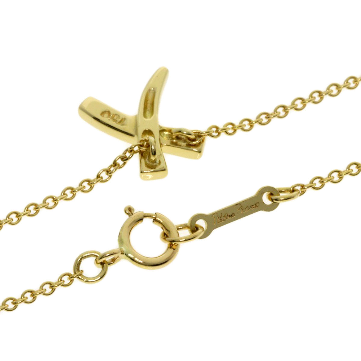 TIFFANY&Co. kiss Necklace K18 Yellow Gold Ladies [Used]