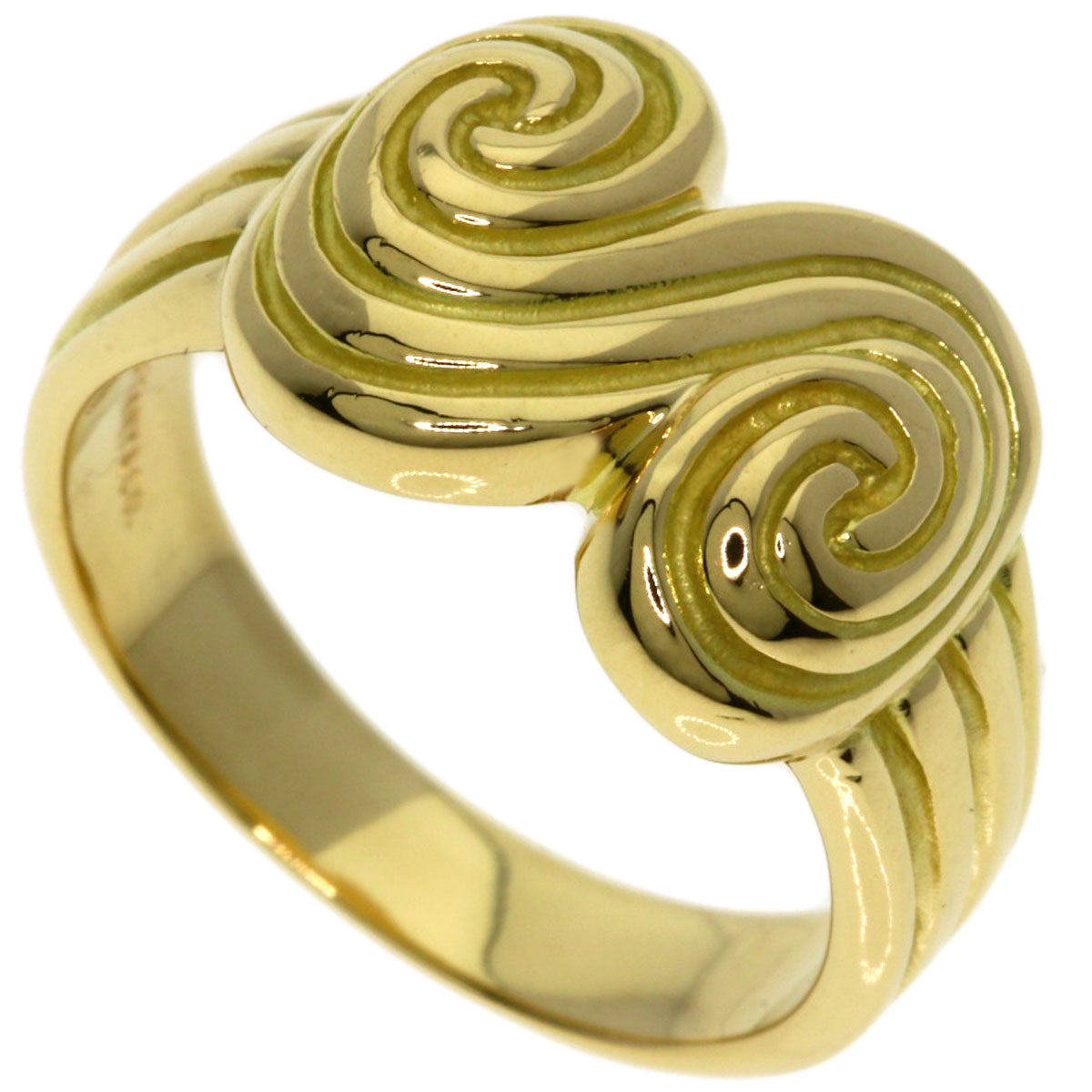 TIFFANY&Co. tornado Ring K18 Yellow Gold Ladies [Used]