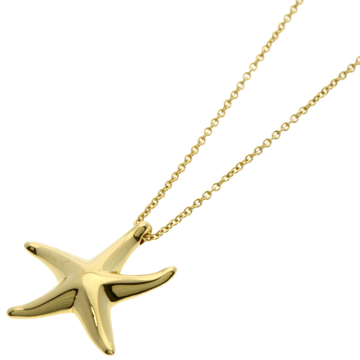 TIFFANY&Co. Star fish Necklace K18 Yellow Gold Ladies [Used]