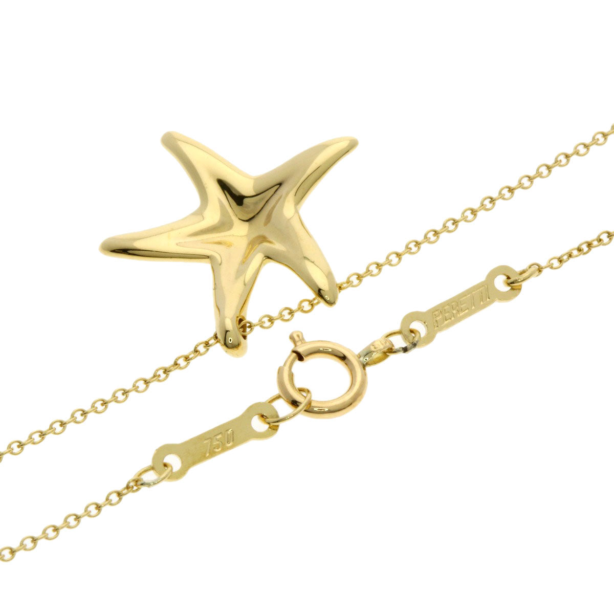 TIFFANY&Co. Star fish Necklace K18 Yellow Gold Ladies [Used]