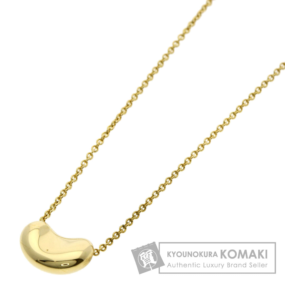 TIFFANY&Co. Bean Necklace K18 Yellow Gold Ladies [Used]
