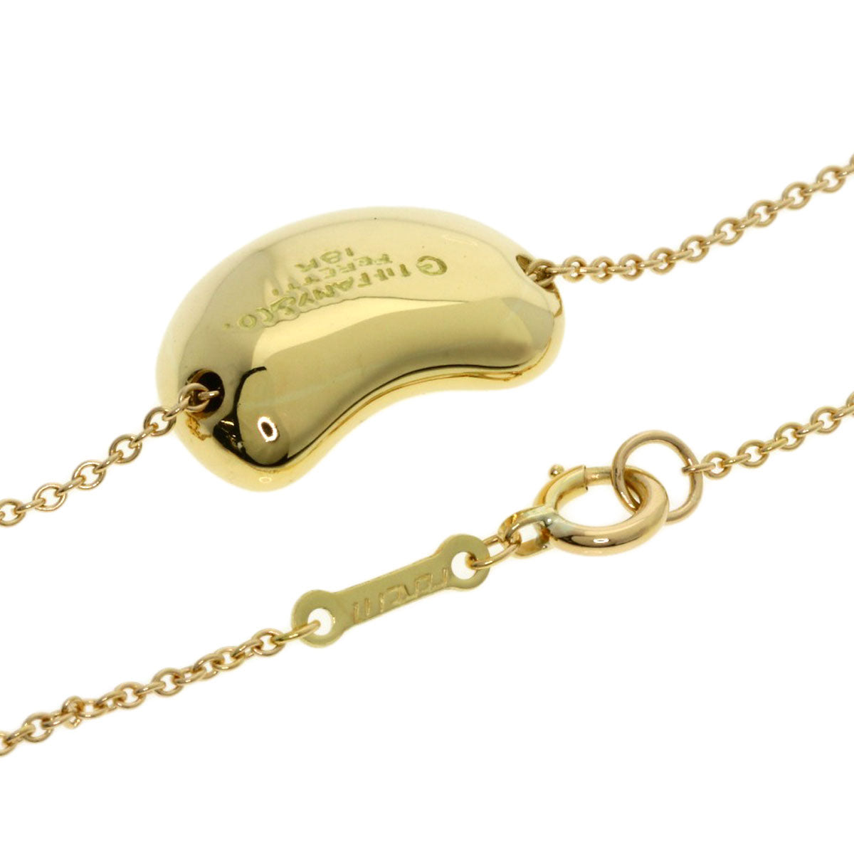 TIFFANY&Co. Bean Necklace K18 Yellow Gold Ladies [Used]