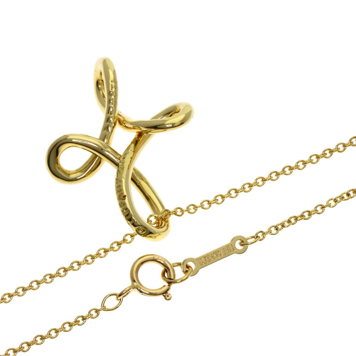 TIFFANY&Co. Open cross Necklace K18 Yellow Gold Ladies [Used]